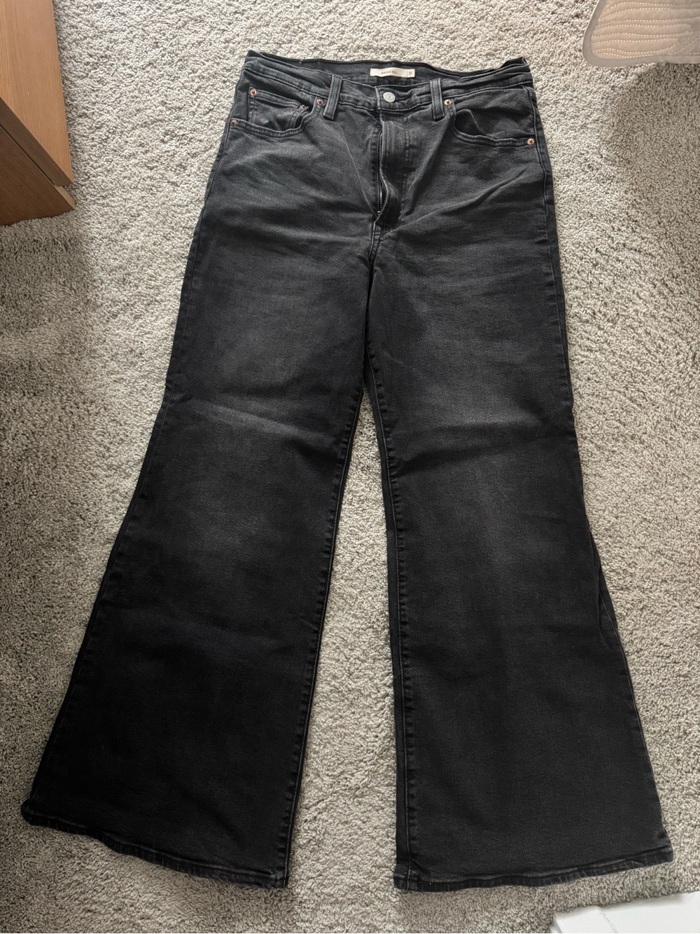 Levi's Black Wide-Leg Flare Jeans